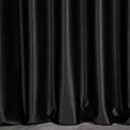 Zasłona szyta na flexach czarna z tkaniny trudnopalnej, zaciemniającej, typu blackout