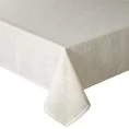Obrus kremowy 140x220 cm INES 12 z przetykaną błyszczącą nicią