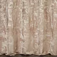 Zasłona szyta na taśmie 5 cm pudrowo różowa miękka z dodatkiem bawełny i nieregularnym wzorem