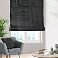 Roleta rzymska SAFARI grafitowa z miękkiej welwetowej tkaniny w wytłaczany drobny wzór