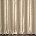 Zasłona szyta na taśmie 5 cm SAFARI 1 kremowa z miękkiej welwetowej tkaniny z połyskiem i poziomym prążkiem