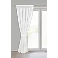 Komplet 2 szt. firan białych z drobnej siateczki zdobionych subtelnym haftem 140x270 cm taśma - LETI