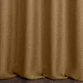 Zasłona szyta na taśmie 5 cm brązowa z tkaniny o naturalnym splocie w stylu eko