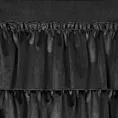 Zasłona welwetowa czarna zdobiona falbanami 140x270 cm taśma - CHARLOTTE