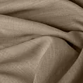 Zasłona szyta na taśmie 5 cm jasnobrązowa z miękkiej tkaniny o naturalnym splocie w stylu ekologicznym