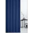Zasłona szyta na taśmie 5 cm granatowa z tkaniny trudnopalnej, zaciemniającej, typu blackout