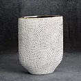 Wazon ceramiczny VERDA  z drobnym wytłaczanym wzorem