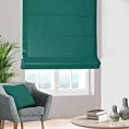 Roleta rzymska ciemnozielona z miękkiej półmatowej tkaniny welwetowej