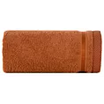 Ręcznik do rąk 30x50 cm bawełniany kolor pomarańczowy z bordiurą w paski 500 g/m2 ABBIE