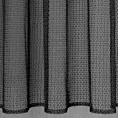 Firana szyta na taśmie 5 cm MILLEY czarna z nowoczesnej luźno tkanej matowej siatki