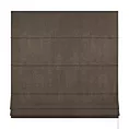 Roleta rzymska brązowa ze strukturalnej tkaniny typu blackout, zaciemniająca w 100%