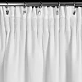 Zasłona biała z matowej gładkiej tkaniny 140x175 cm taśma - RITA