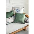 Poszewka na poduszkę 45x45 cm welwetowa, gładka ciemnomiętowa o delikatnym połysku GAJA 1
