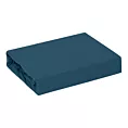 Prześcieradło jersey z gumką 220x200 cm z bawełny kolor granatowy 140 g/m2 ADELA