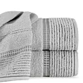 Ręcznik kąpielowy 50x90 cm bawełniany kolor srebrny z bordiurą w paseczki 450 g/m2 TAYLOR Ella Line
