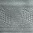 Narzuta welwetowa srebrna 220x240 cm pikowana metodą hot press w wzór geometryczny - VELVET2