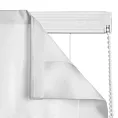 Roleta rzymska LUXOR biała z eleganckiej lśniącej tkaniny o drobnym splocie