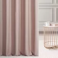 Zasłona szyta na taśmie 5 cm pudrowo różowa z miękkiej tkaniny o naturalnym splocie w stylu ekologicznym
