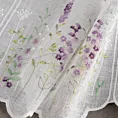 Tkanina firanowa zazdrostka zdobiona haftem drobnych kwiatuszków