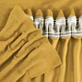 Zasłona musztardowa z tkaniny welurowej 220x260 cm taśma - Dora