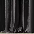 Zasłona szyta na taśmie 5 cm SAFARI czarna z miękkiej welwetowej tkaniny z połyskiem