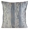 Poszewka na poduszkę 45x45 cm welwetowa szaro, złocista z metalicznym przecieranym nadrukiem GRACE
