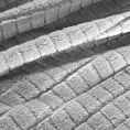 Koc 170x210 cm srebrny miękki w dotyku z wytłaczanym wzorem w kosteczkę CINDY 2 Design 91