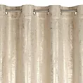 Zasłona welwetowa jasnobeżowo, złota zdobiona przecieranym wzorem 140x250 cm przelotka - RENIA