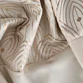 Zasłona kremowa z aplikacją z błyszczącego welwetu 140x250 cm przelotka - AGNES - Design 91