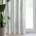 Zasłona welwetowa biało, srebrzysta zdobiona przecieranym wzorem 140x270 cm taśma - RENIA