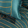 Pościel 160x200 cm z makosatyny bawełnianej kolor turkusowy, złoty wzór nowoczesny LILI 2 Limited Collection