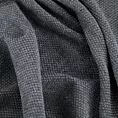 Poszewka szyta grafitowa miękka, szenilowa tkanina o wyraźnym splocie i delikatnym połysku