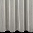 Firana szyta na taśmie 5 cm naturalna z drobnej siatki w pionowe prążki, wykończona obciążnikiem
