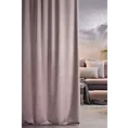 Zasłona szyta na taśmie 5 cm ENYA pudrowo różowa z miękkiej półmatowej tkaniny welwetowej