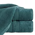Ręcznik kąpielowy 70x140 cm bawełniany kolor ciemnoturkusowy z welwetową bordiurą w pasy 500 g/m2 PORTO