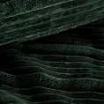 Koc 150x200 cm ciemnozielony, typu flano z wzorem 3D NINA
