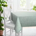 Obrus szyty BRIANNA miętowy miękka szenilowa o wyraźnym splocie i lekkim połysku