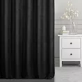 Zasłona szyta na taśmie 5 cm czarna z miękkiej tkaniny o welurowej strukturze i wyraźnym splocie