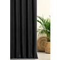 Zasłona szyta na flexach czarna z miękkiej tkaniny o welurowej strukturze
