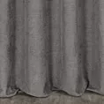 Zasłona szyta na taśmie 5 cm popielata z miękkiej w dotyku tkaniny szenilowej