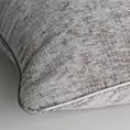 Poszewka na poduszkę 45x45 cm srebrna z szenilowej tkaniny zdobiona ozdobnym sznurem CARA