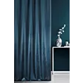 Zasłona szyta na taśmie 5 cm ELITE ciemnoturkusowa miękka, welwetowa, typu BLACKOUT 100% zaciemniająca, z połyskującym nadrukiem, o gramaturze 400g/m2