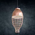 Lampa wisząca do pokoju miedziana LUCY w stylu industrialnym z metalu