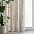 Zasłona welwetowa kremowo, szampańska z przecieranym nadrukiem 135x250 cm przelotka - SOFI