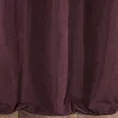 Zasłona szyta na taśmie 5 cm DORA - HIT burgundowa z miękkiej tkaniny o welurowej strukturze