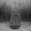 Lampion dekoracyjny LENA grafitowy z metalu