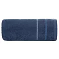 Ręcznik kąpielowy 70x140 cm bawełniany kolor granatowy z kontrastującymi paseczkami 500 g/m2 SUZI