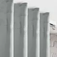 Zasłona srebrna zaciemniająca 140x300 cm taśma imitująca flex MILAN