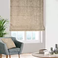 Roleta rzymska beżowa z miękkiej tkaniny welwetowej z efektem kreszowania