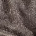 Poszewka szyta ciemnobrązowa z miękkiej tkaniny szenilowej typu dimout o naturalnym splocie